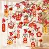 Spring Festival CNY Blessings Plant Flower Hanging Paper Decors