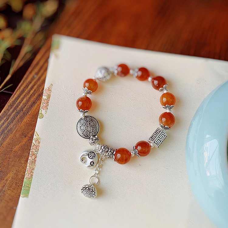 Red Agate Elephant Bracelet KERENTILA