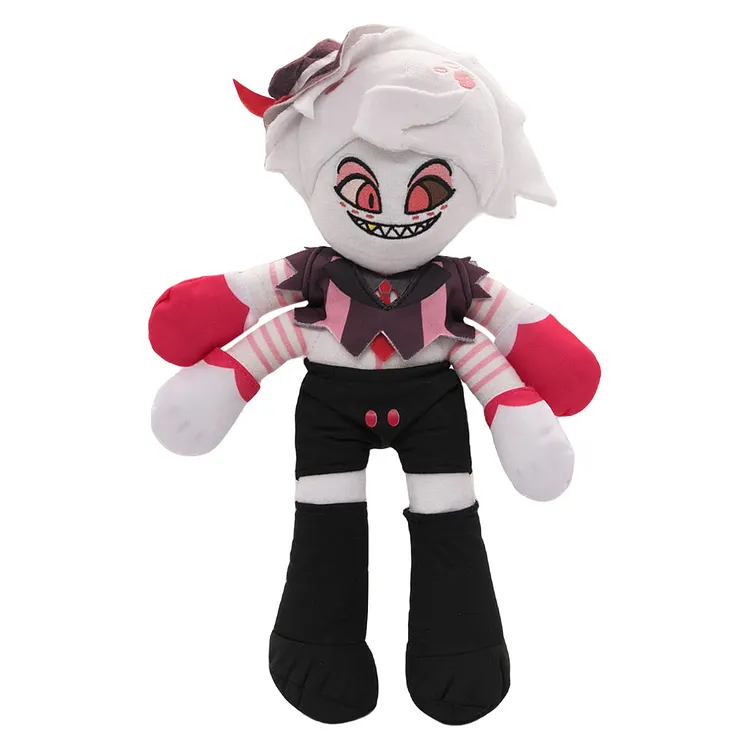 Hazbin Hotel (2024) Angel Dust Battle Outfits Cosplay Plush Toys Cartoon Soft Stuffed Dolls Mascot Birthday Xmas Gift - Original