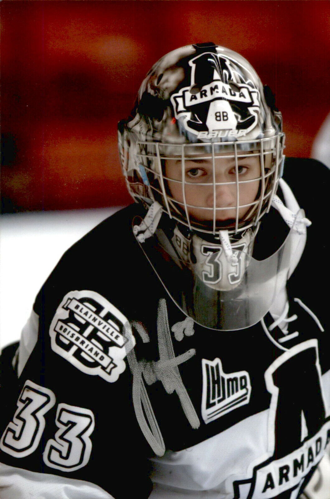 Samuel Montembeault SIGNED 4x6 Photo Poster painting BLAINVILLE ARMADA / MONTREAL CANADIENS