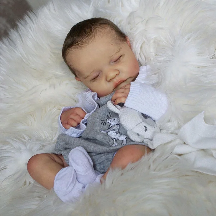 20" Sleeping Real Lifelike Silicone Vinyl Body Reborn Doll Boy Swinth with Posable Limbs & Delicate Precious Gift