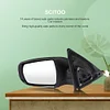 SCITOO Side View Mirror Driver Side Door Mirror fit for 2011-2015 for Kia Sorento Black Power Heated Turn Signal Manual Folding Power Adjustment
