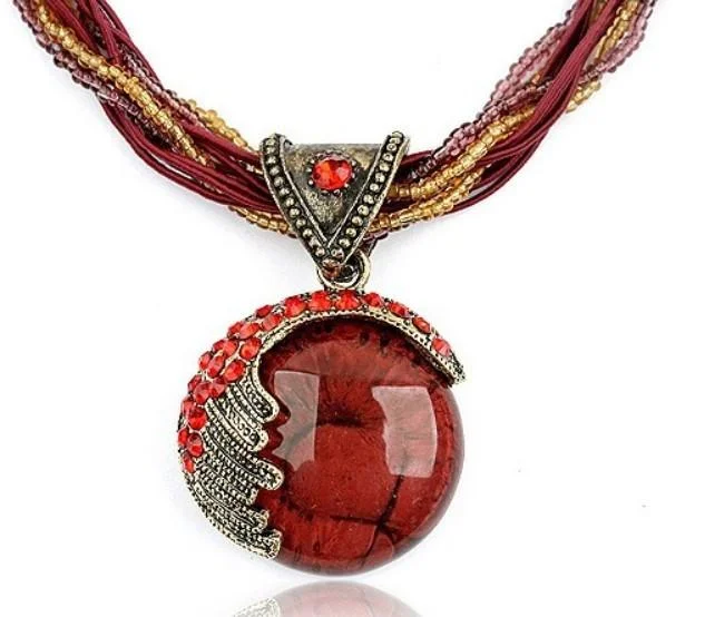 Ethnic style retro woven necklace