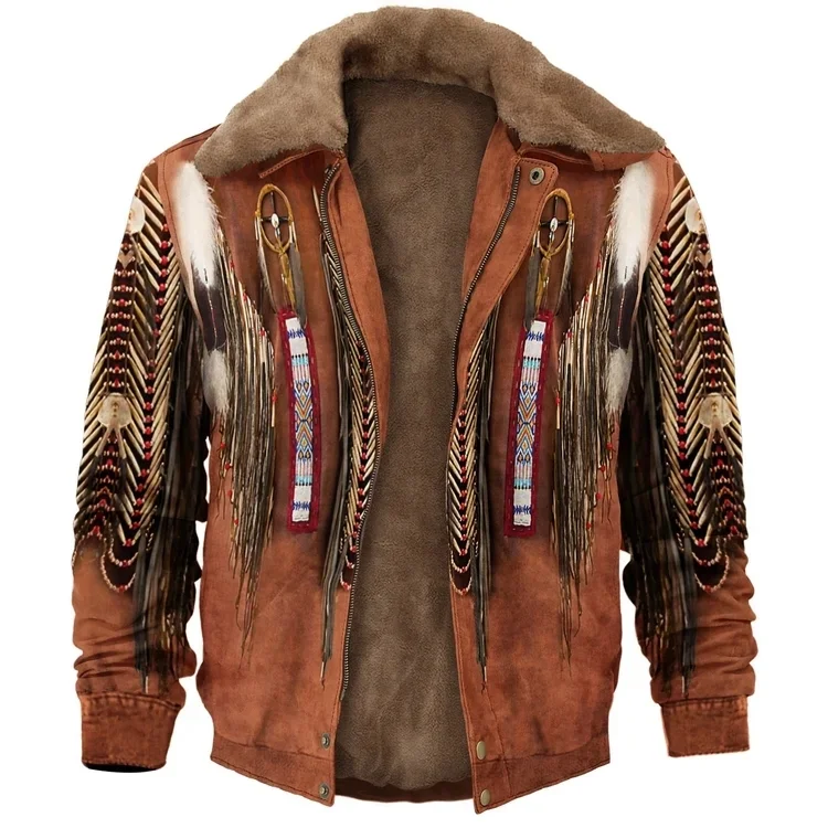 Men's casual thickened loose fashion pocket zipper jacket