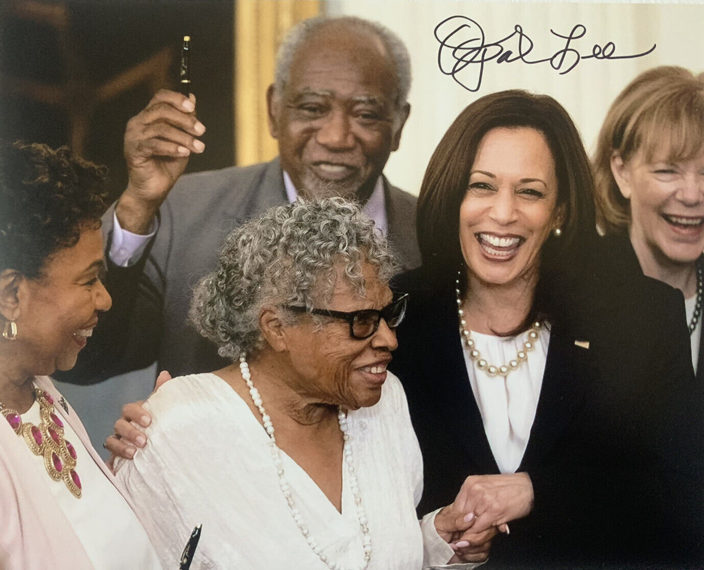 OPAL LEE HAND SIGNED Photo Poster painting CIVIL RIGHTS ACTIVIST JUNETEENTH AUTO AUTHENTIC COA