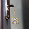 (US Only)PET Double Sided Special Shaped Easter Alphabet DIY Diamond Painting Keychain