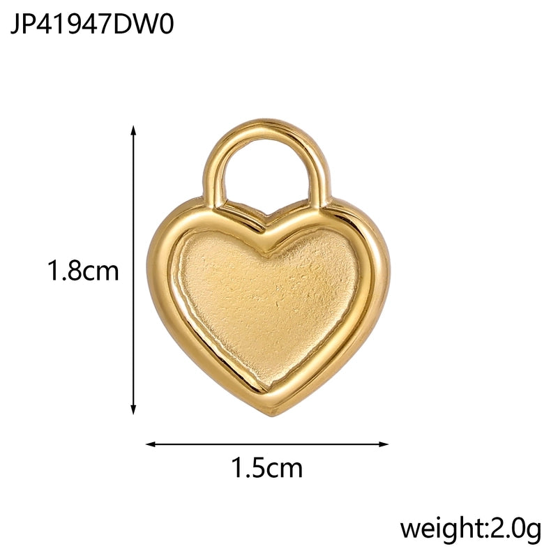 1 Piece 20*32mm Titanium Steel Zircon Starfish Ocean Shell Pendant Jewelry Accessories