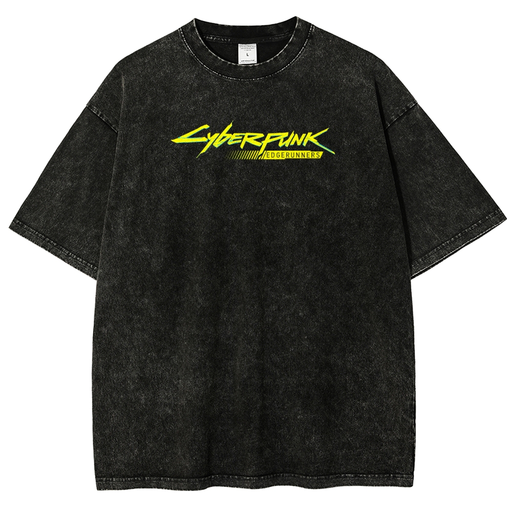 Cyberpunk Edgerunner Unisex Fit Washed T-Shirt 25 9 66 4