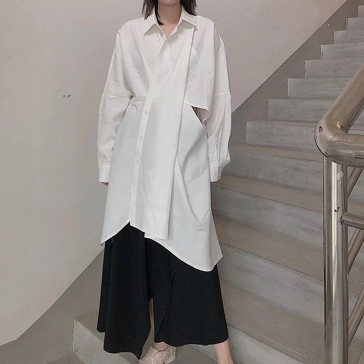 Beautiful White Tunics For Women Stand Collar Hollow Out Maxi Spring Dresses