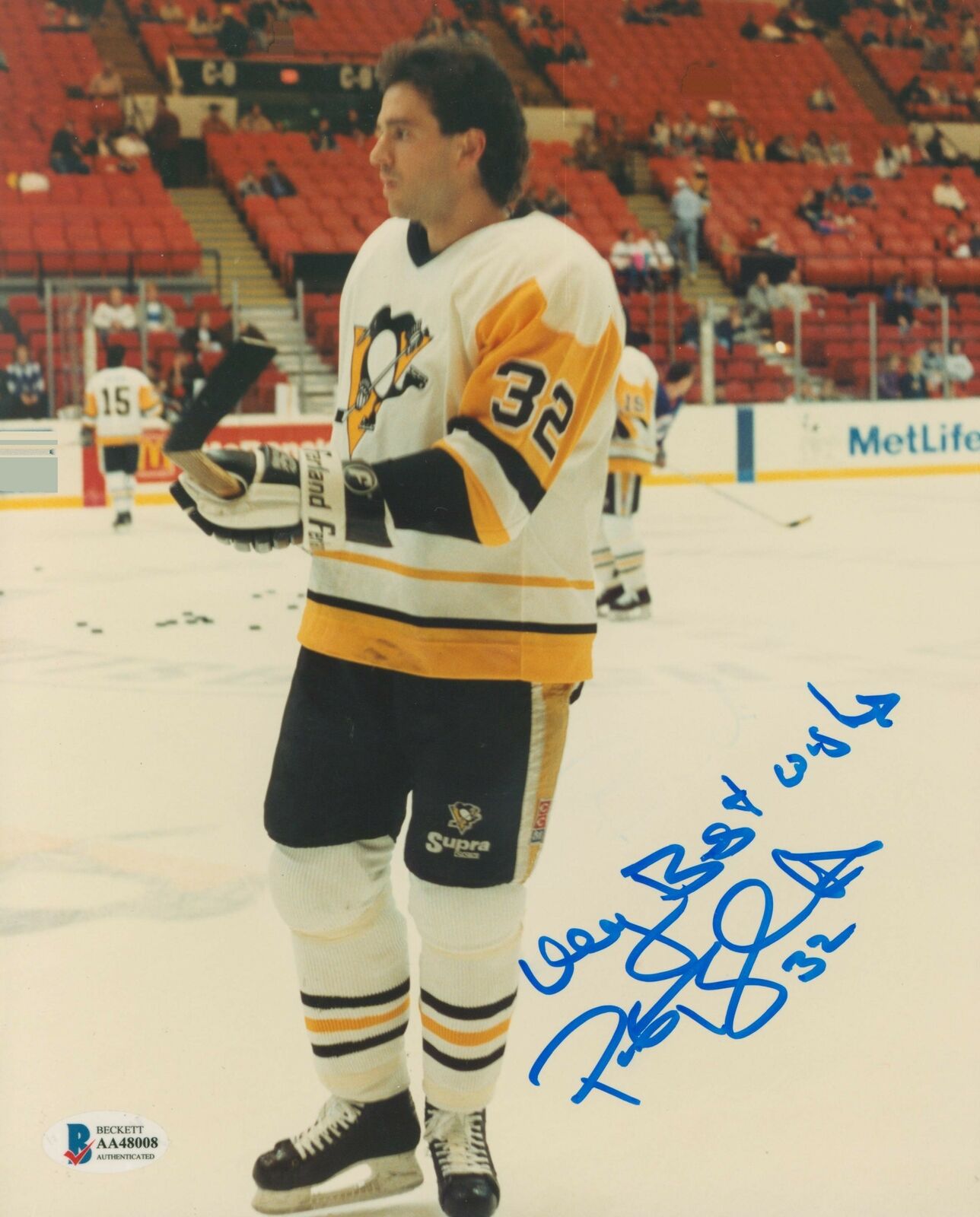 Penguins Peter Taglianetti Very Signed 8x10 Photo Poster painting Autographed BAS #AA48008