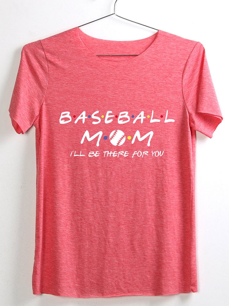 AL™ Baseball mom Raw Hem Tee -07026