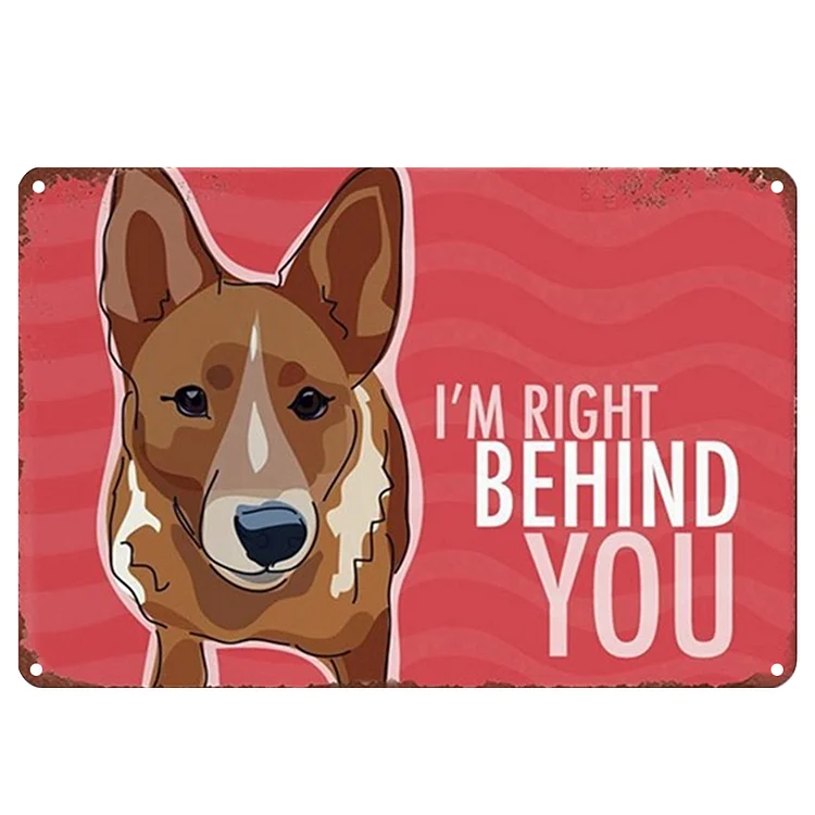 Dog - I'm Right Behind You Vintage Tin Signs/Wooden Signs - 7.9x11.8in & 11.8x15.7in