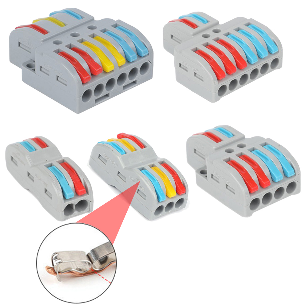 Mini Fast Wire Cable Connectors Universal Compact Conductor Spring ...