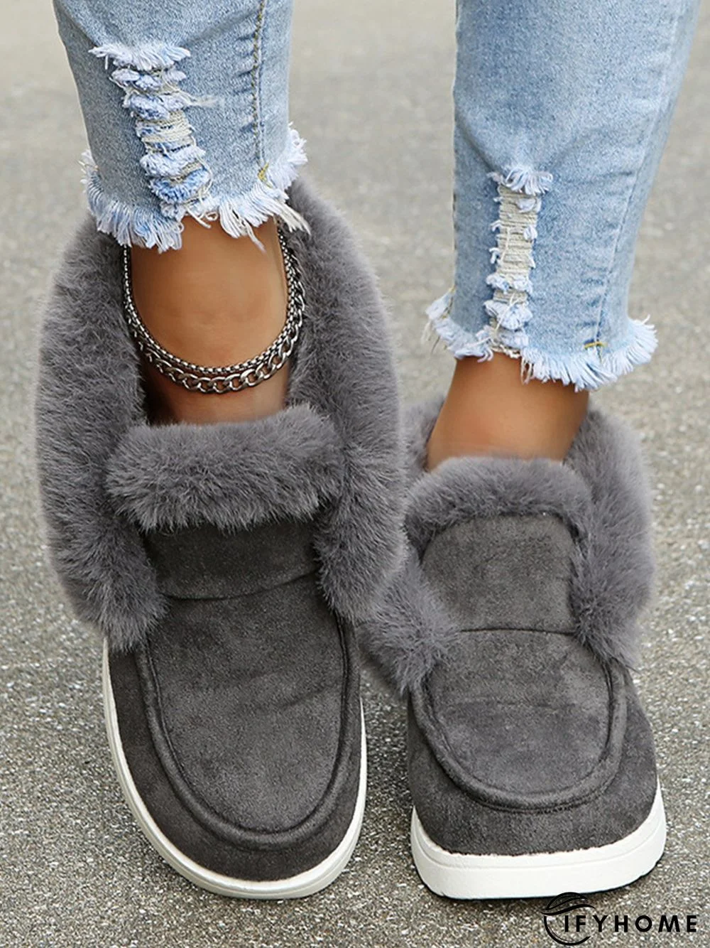 Split Joint Furry Boots | IFYHOME