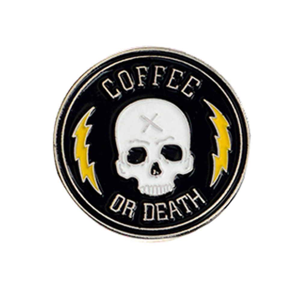 

Round Coffee Cup Brooches Badge Backpack Clothing Enamel Pins, 501 Original