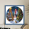 >SALE<Full Embroidery Eco-cotton Thread 11CT Printed Xmas Snowman Cross Stitch 40x40cm