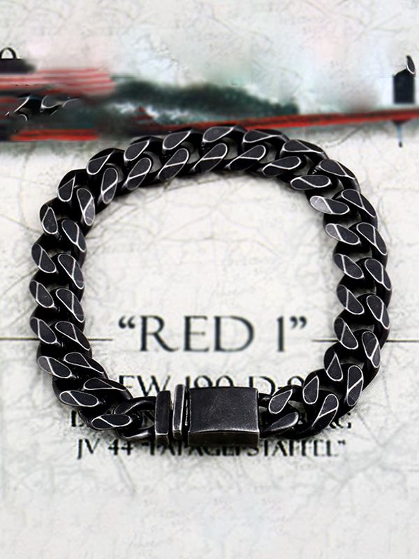 Men's Vintage Distressed Stainless Steel Bracelet