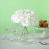 10 Flower Head and Stems | Cream Artificial Satin Hydrangeas, DIY Arrangement