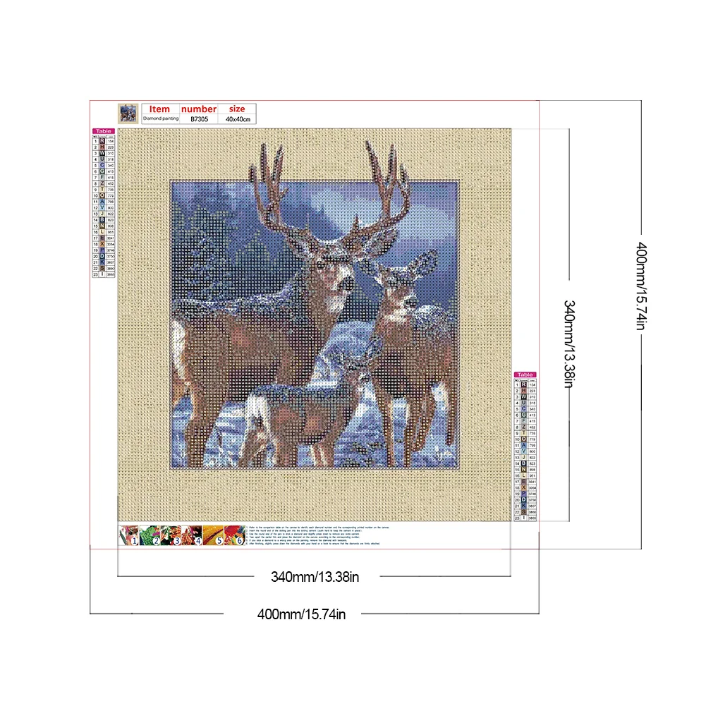 Diamond Painting - Full Round/Square Drill - Animals(30*30 - 50*50cm)