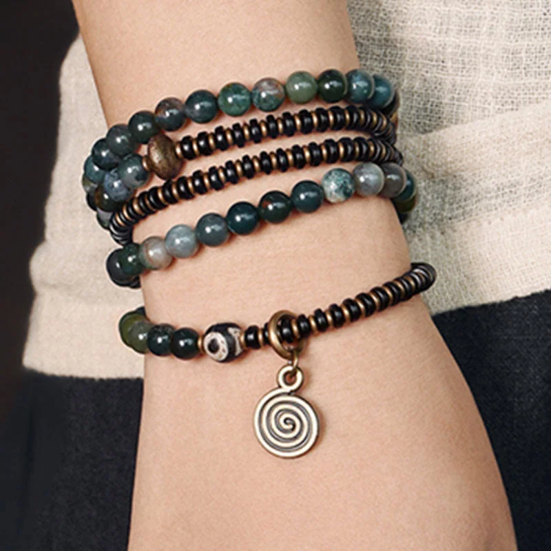 Ebony Green Phantom Blessing Charm Bracelet Necklace