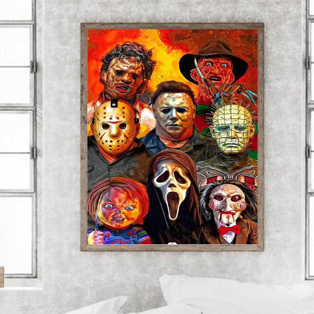Diamond Painting - Full Round Drill - Horror Characters(Canvas|40*50cm)