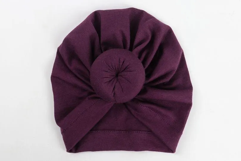 2019 Children Accessories Newborn Toddler Kids Baby Boy Girl Turban Cotton Beanie Hat Winter Warm Soft Cap Solid Knot Soft Wrap