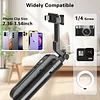 Automatic Face Tracking Tripod 360 Degree Rotation with Stand, Android and iPhone Tripod Holder with Remote and Gesture Control, No App Required, Built-in Tracking Camera Selfie Stick Tripod for Vlog Video Recording Tiktok