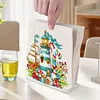 Acrylic Christmas Lighthouse Double Sided Diamond Painting Paper Towel Napkin Holder