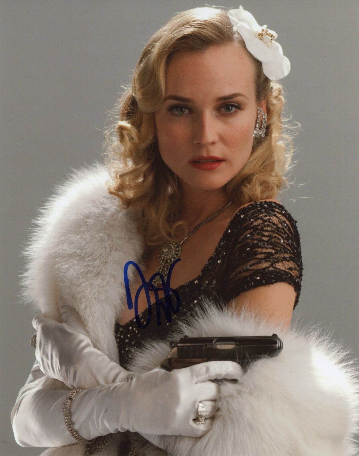 ~~ DIANE KRUGER Authentic Hand-Signed Inglourious Basterds