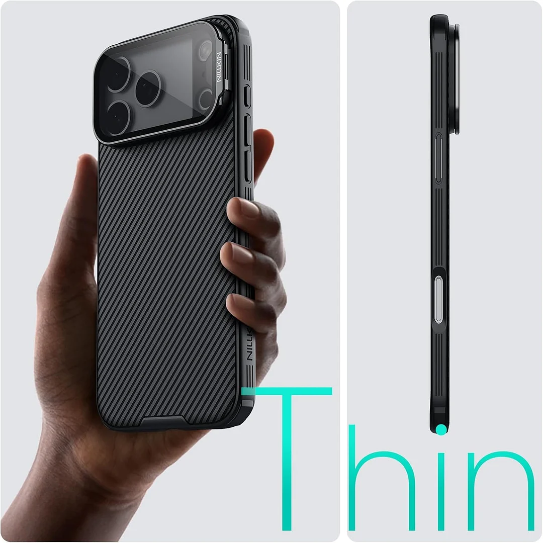 Nillkin for iPhone 17 Pro Max Case Magsafe, Compatible with MagSafe, Upgraded Full Camera Protection, Shockproof Protective, Adjustable Kickstand, iPhone 17 Pro Max Case with Stand 6.9 inch, Black