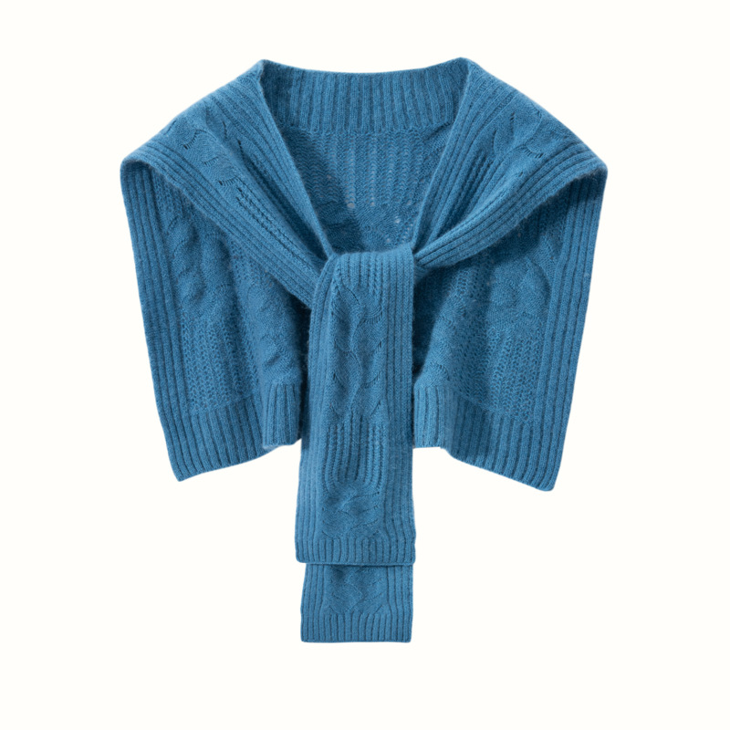 100% Cashmere Ribbed Scarf Shawl REAL SILK LIFE