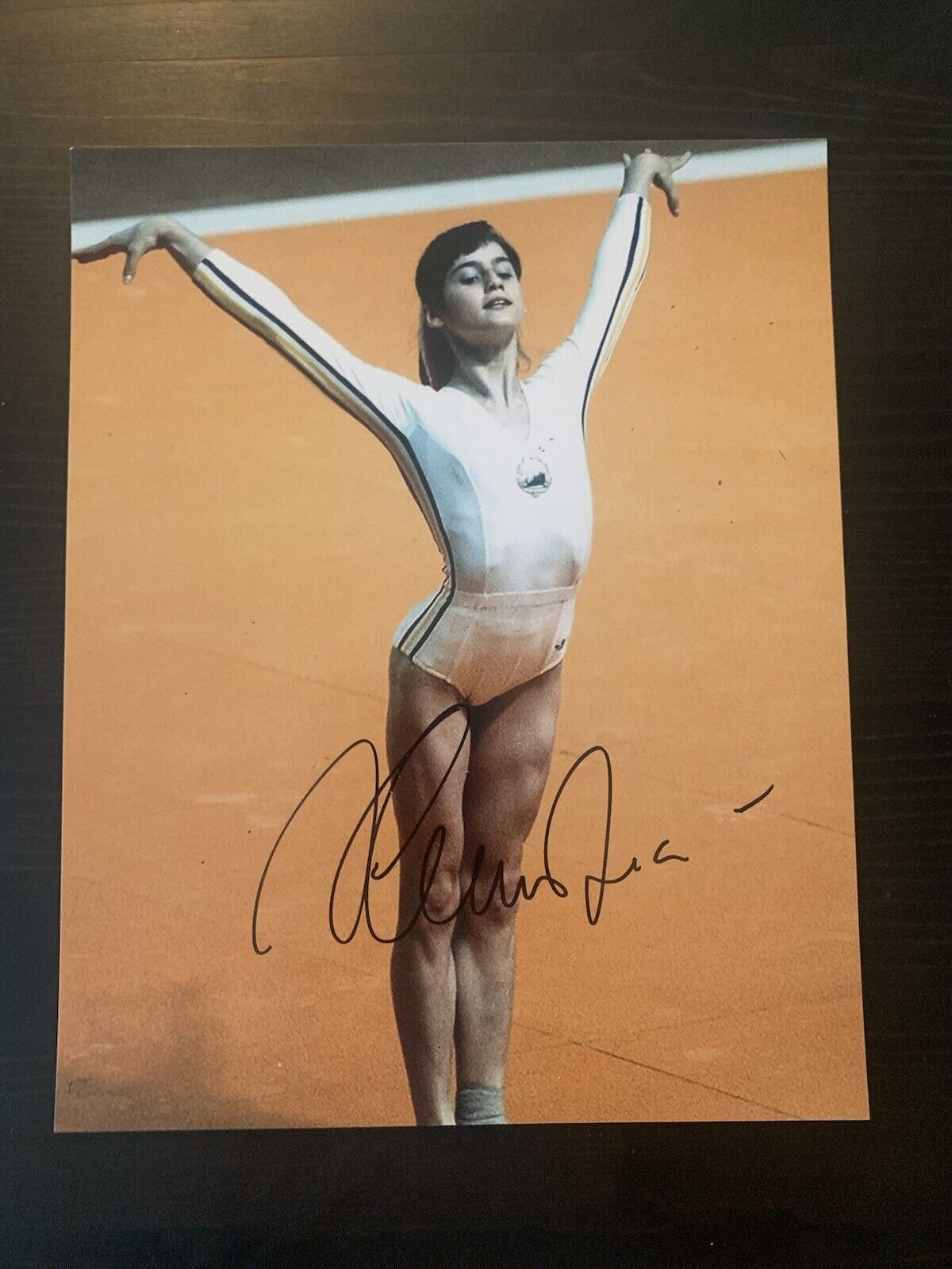 Nadia Comaneci signed 8x10 Photo Poster painting Olympic Gold Medalist Autographed