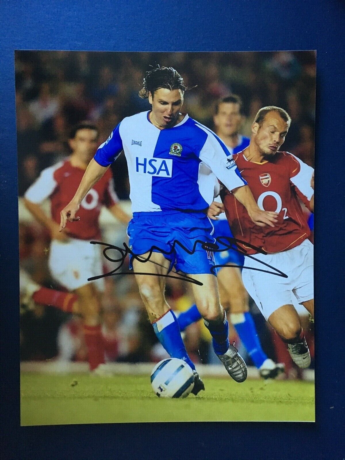 NILS ERIC JOHANSSON - FORMER BLACKBURN FOOTBALLER - EXCELLENT SIGNED Photo Poster painting