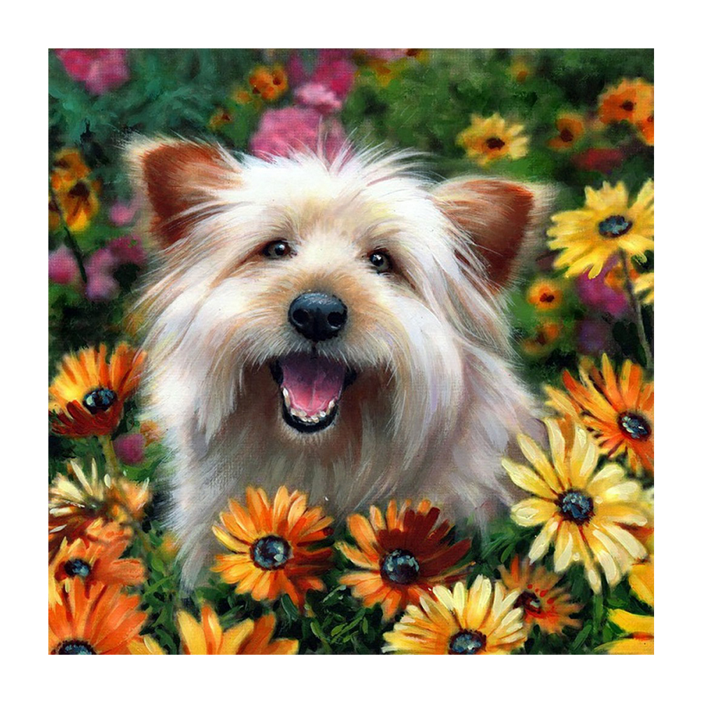 

Daisy Dog - Round Drill Diamond Painting - 30*30CM, 501 Original