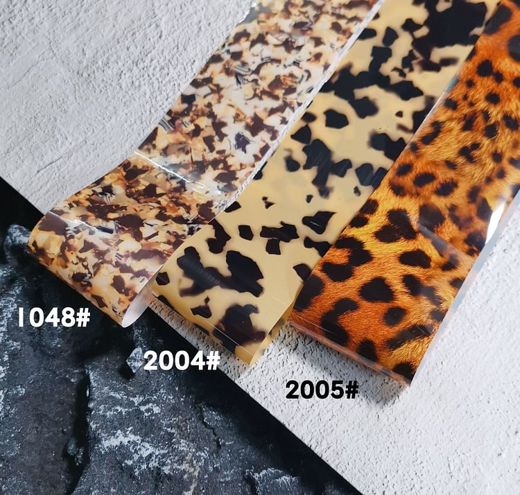3pcs Tortoiseshell Amber Nails Foils Tortoise Shell Nail Art Transfer Foil Decals Wraps Tips Nail Manicure Decorations 4*100cm