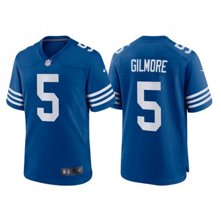 Men's Indianapolis Colts #5 Stephon Gilmore Blue Stitched Football Jersey HSM4