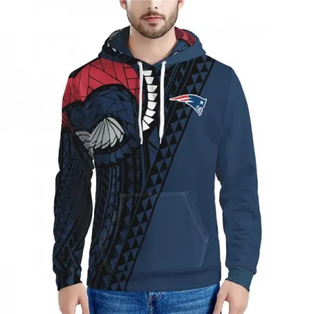 Men's New England Patriots Navy Hoodie TPRE