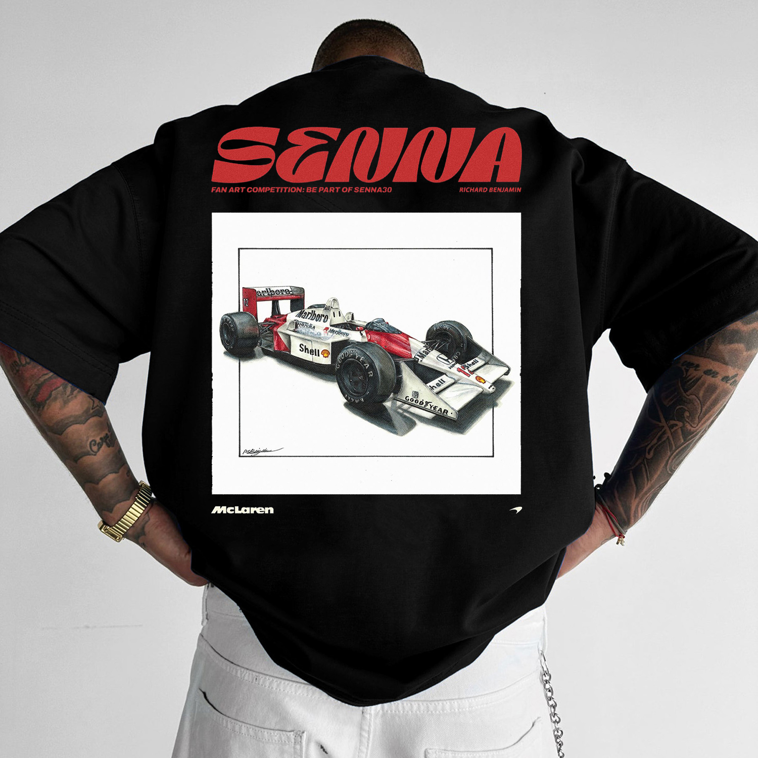 Racing Simple Letter Print T-shirt