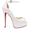 150mm Claasic Red Bottom Heels High Platform Ankle Strap Pumps Party Shoes