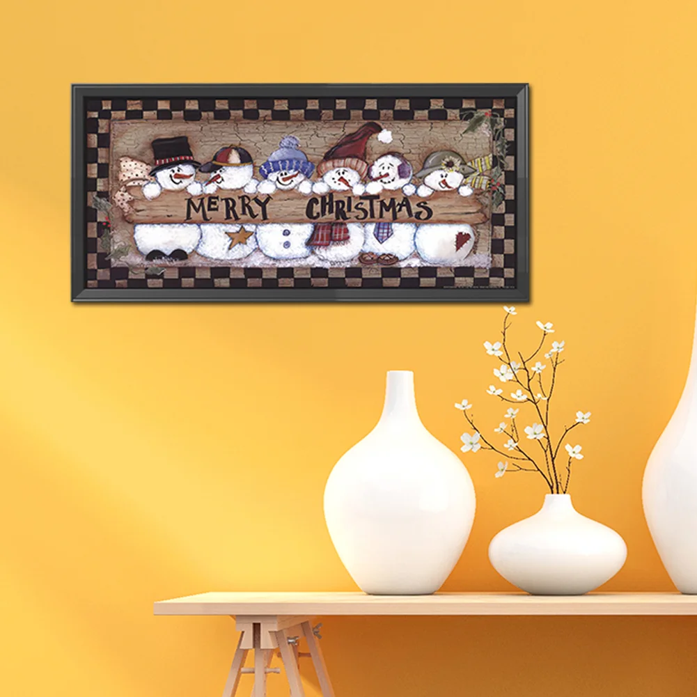 Diamond Painting - Full Round Drill - Snowman(50*25cm)