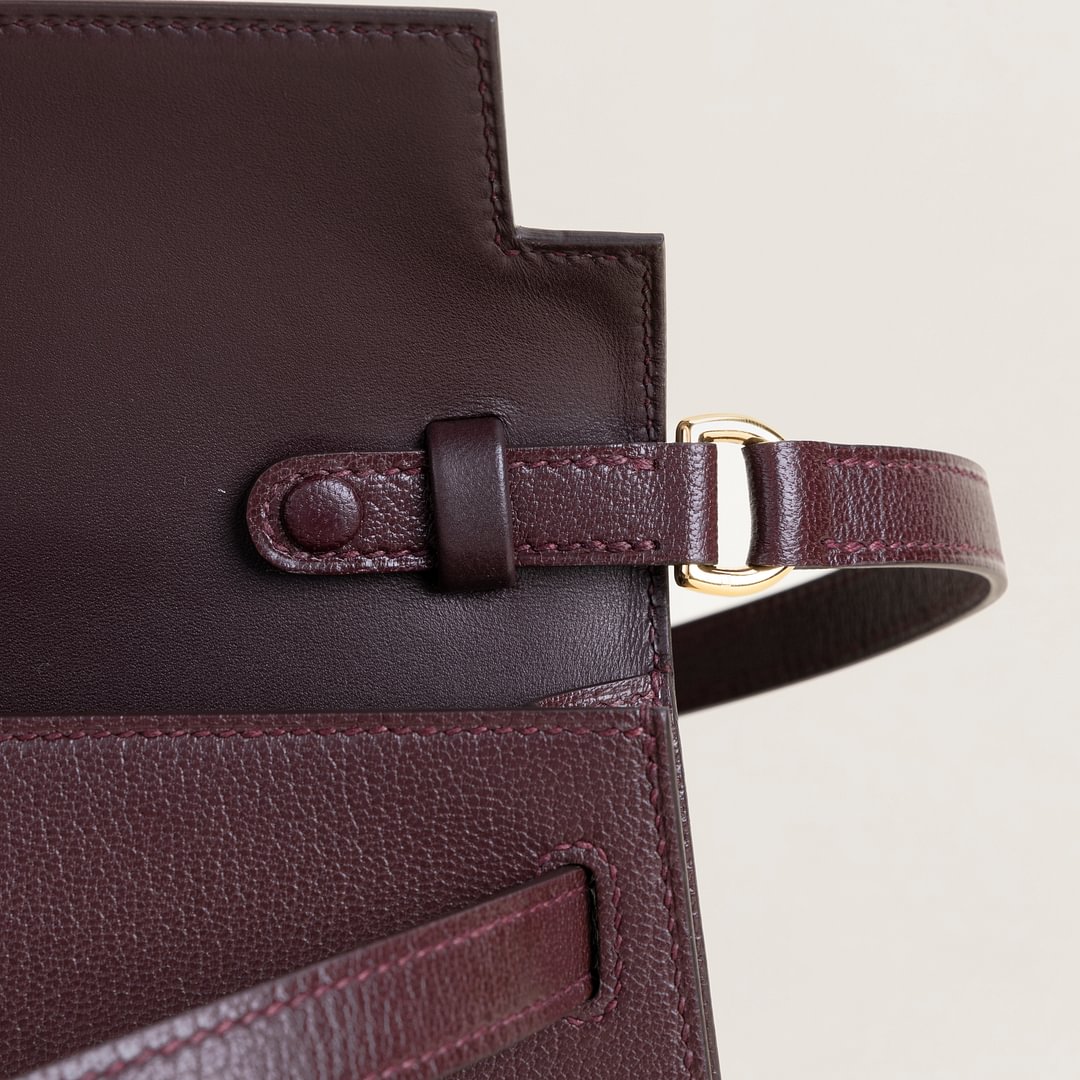 Kelly Elan Chevre 0G Rouge sellier GHW