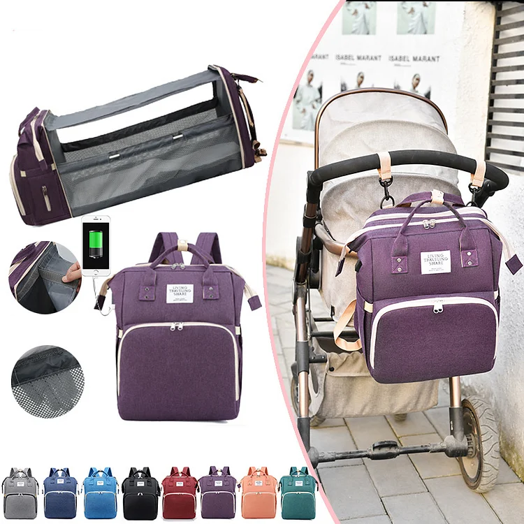 3 in 1 Diaper Bag Backpack Travel Bassinet Portable Baby Bed