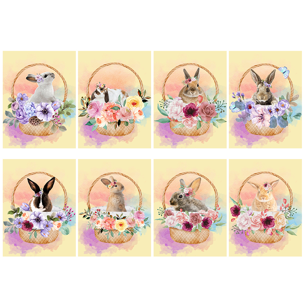 

Flower Basket Rabbit - Round Drill Diamond Painting - 30*40CM, 06, 501 Original