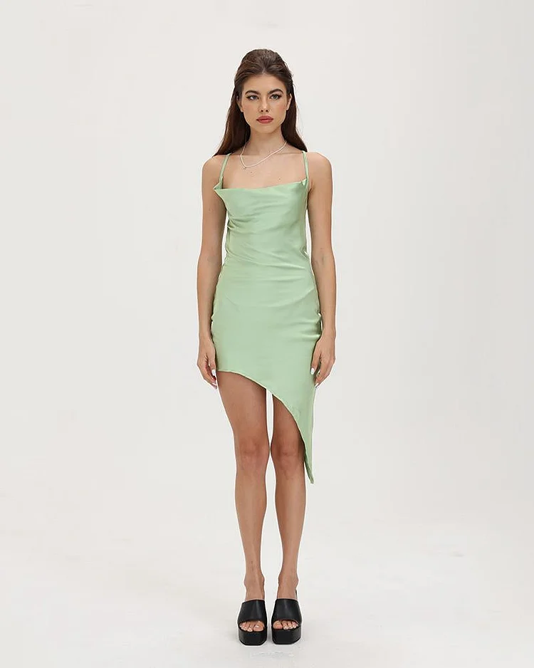 Verona Asymmetric Cami Cowl Dress
