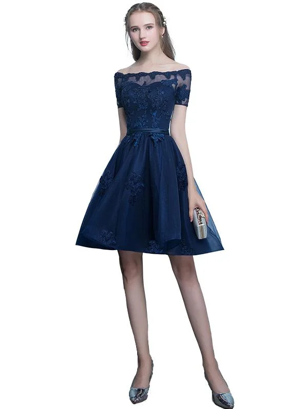 Womens Prom Dress Slash Neck Elegant Evening Dress