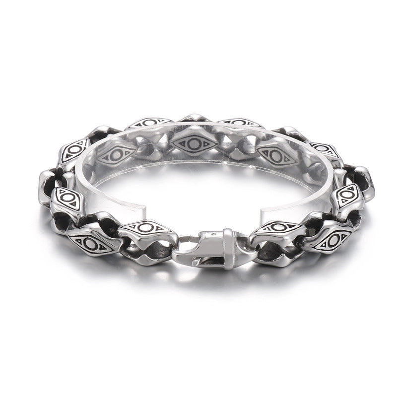 Punk Solid Color Titanium Steel Plating Gold Plated Men’s Bangle