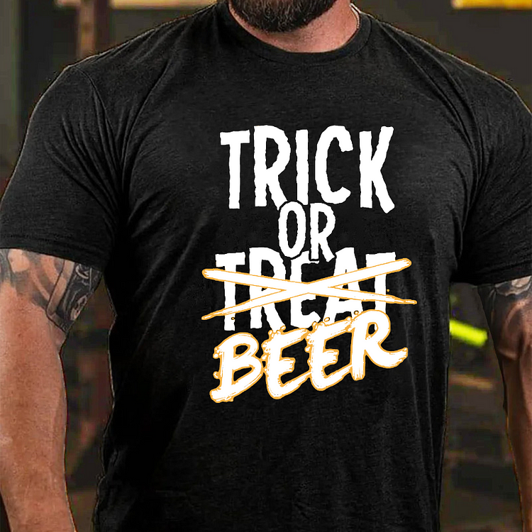 Trick or Beer Funny Halloween T-shirt