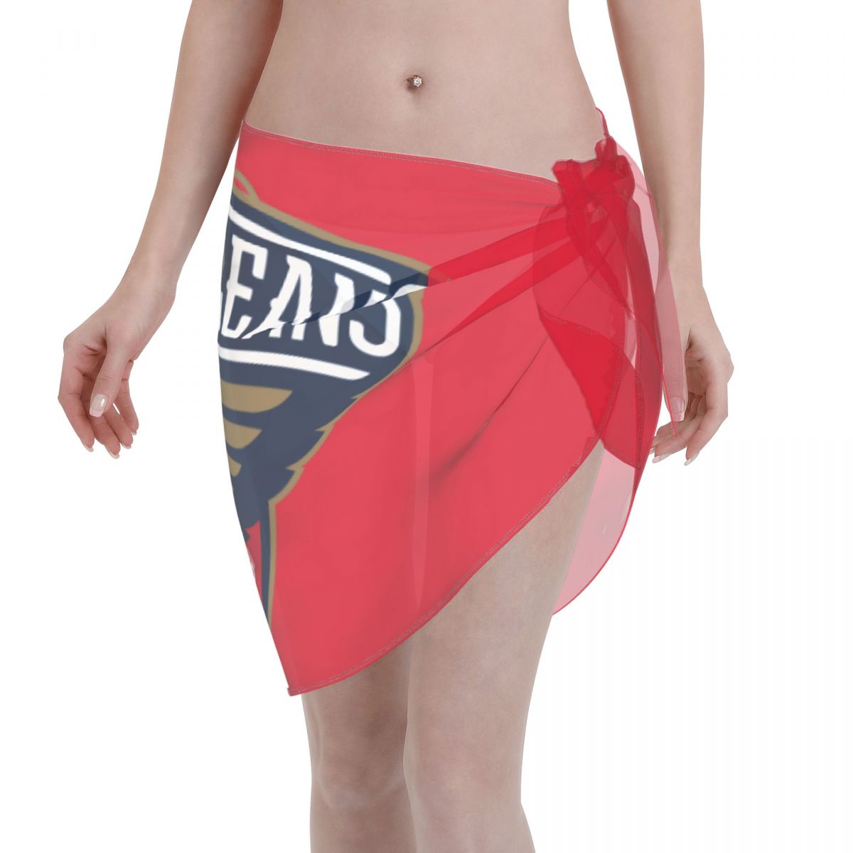 New Orleans Pelicans Logo Women's Short Beach Sarong Cover Ups