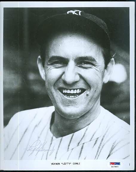 Lefty Gomez Autograph 8x10 Photo Poster painting Psa/dna Signed