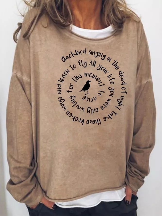 Blackbird Singing In The Dead Of Night Sweatshirt